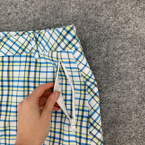 Nivo NVO Skort Women 8 Blue Multi Plaid Lightweight Stretch Lined Golf Tennis - Picture 3 of 12